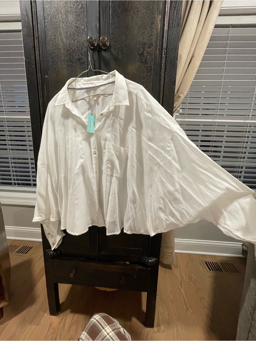 Oversized White Button-Up Shirt
